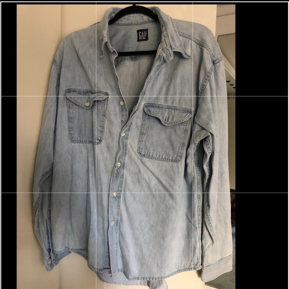 Denim button down